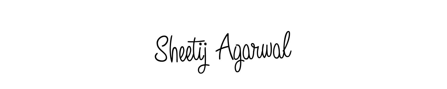 Use a signature maker to create a handwritten signature online. With this signature software, you can design (Angelique-Rose-font-FFP) your own signature for name Sheetij Agarwal. Sheetij Agarwal signature style 5 images and pictures png