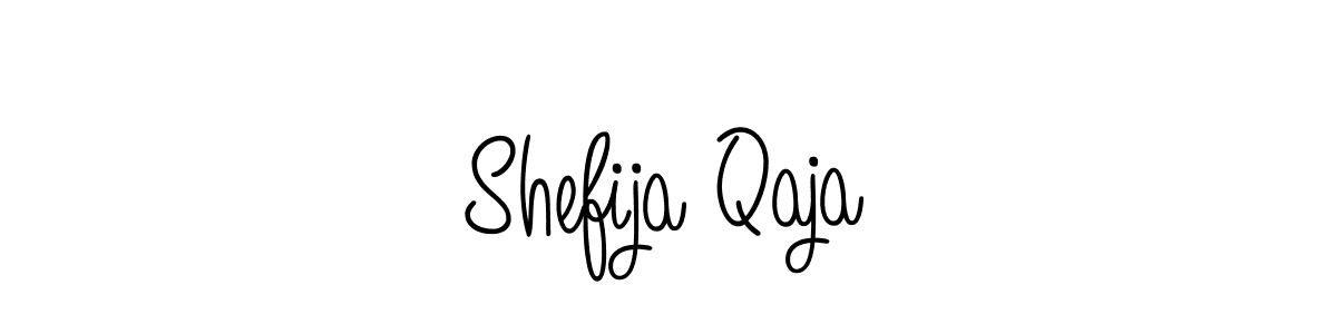 How to make Shefija Qaja name signature. Use Angelique-Rose-font-FFP style for creating short signs online. This is the latest handwritten sign. Shefija Qaja signature style 5 images and pictures png