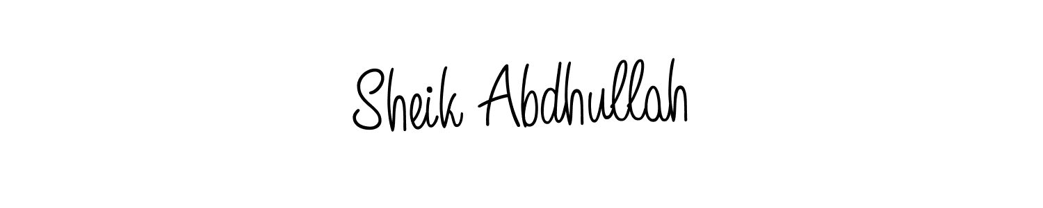 The best way (Angelique-Rose-font-FFP) to make a short signature is to pick only two or three words in your name. The name Sheik Abdhullah include a total of six letters. For converting this name. Sheik Abdhullah signature style 5 images and pictures png