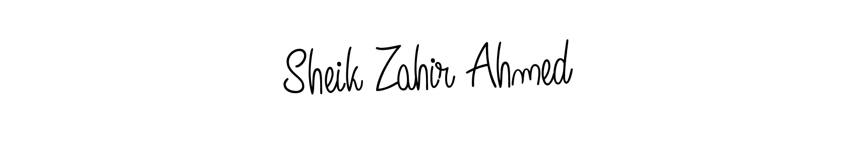 Create a beautiful signature design for name Sheik Zahir Ahmed. With this signature (Angelique-Rose-font-FFP) fonts, you can make a handwritten signature for free. Sheik Zahir Ahmed signature style 5 images and pictures png