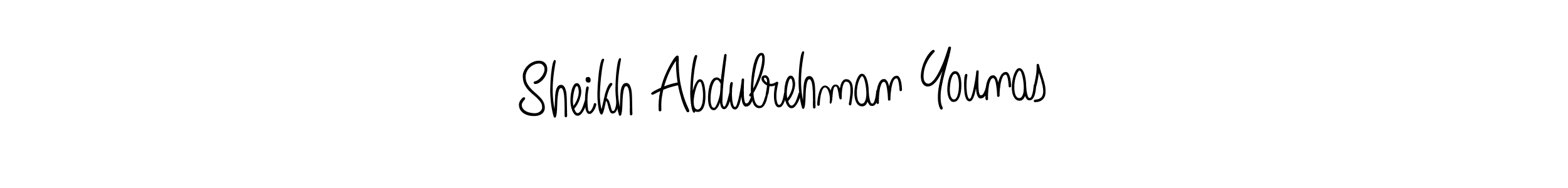 Design your own signature with our free online signature maker. With this signature software, you can create a handwritten (Angelique-Rose-font-FFP) signature for name Sheikh Abdulrehman Younas. Sheikh Abdulrehman Younas signature style 5 images and pictures png