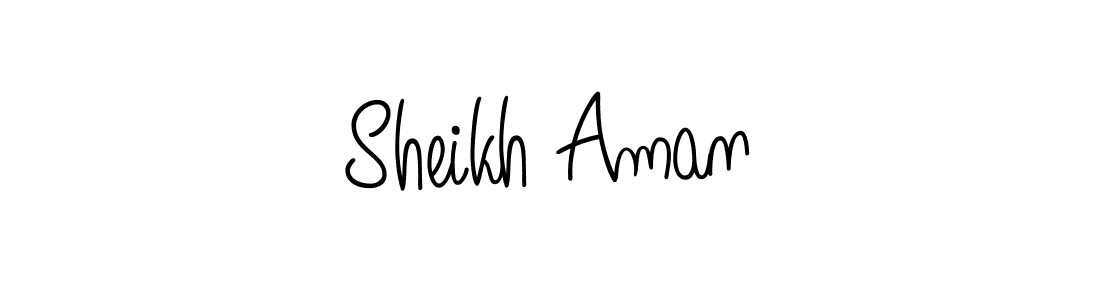 How to Draw Sheikh Aman signature style? Angelique-Rose-font-FFP is a latest design signature styles for name Sheikh Aman. Sheikh Aman signature style 5 images and pictures png