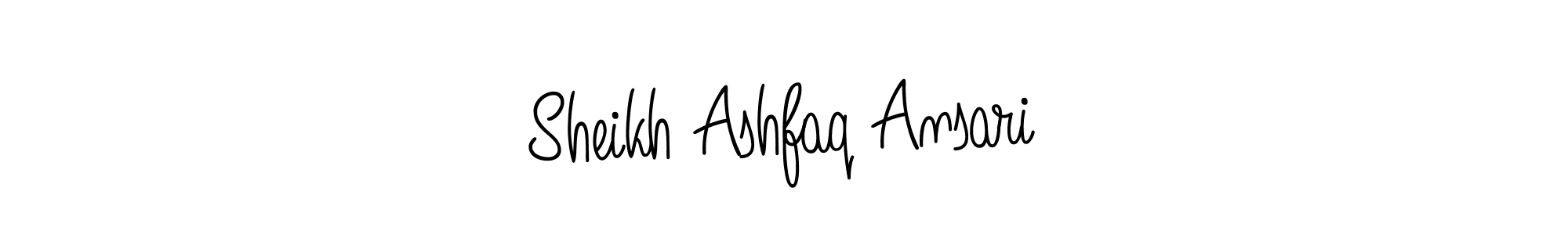 Also we have Sheikh Ashfaq Ansari name is the best signature style. Create professional handwritten signature collection using Angelique-Rose-font-FFP autograph style. Sheikh Ashfaq Ansari signature style 5 images and pictures png