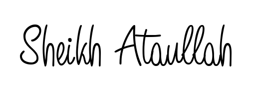 Use a signature maker to create a handwritten signature online. With this signature software, you can design (Angelique-Rose-font-FFP) your own signature for name Sheikh Ataullah. Sheikh Ataullah signature style 5 images and pictures png
