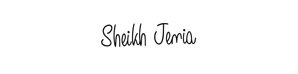Create a beautiful signature design for name Sheikh Jenia. With this signature (Angelique-Rose-font-FFP) fonts, you can make a handwritten signature for free. Sheikh Jenia signature style 5 images and pictures png