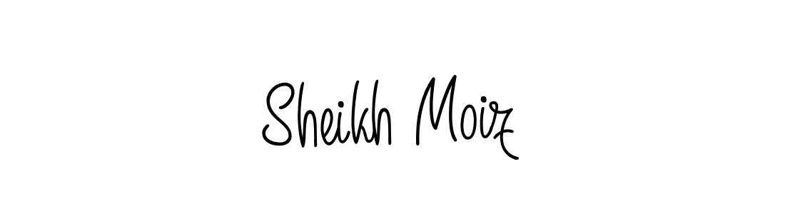 Make a beautiful signature design for name Sheikh Moiz. With this signature (Angelique-Rose-font-FFP) style, you can create a handwritten signature for free. Sheikh Moiz signature style 5 images and pictures png