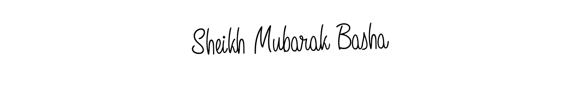 if you are searching for the best signature style for your name Sheikh Mubarak Basha. so please give up your signature search. here we have designed multiple signature styles  using Angelique-Rose-font-FFP. Sheikh Mubarak Basha signature style 5 images and pictures png