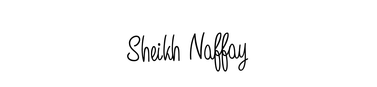 You should practise on your own different ways (Angelique-Rose-font-FFP) to write your name (Sheikh Naffay) in signature. don't let someone else do it for you. Sheikh Naffay signature style 5 images and pictures png