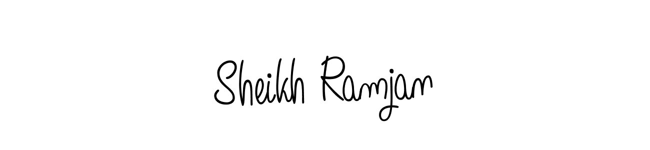 Sheikh Ramjan stylish signature style. Best Handwritten Sign (Angelique-Rose-font-FFP) for my name. Handwritten Signature Collection Ideas for my name Sheikh Ramjan. Sheikh Ramjan signature style 5 images and pictures png