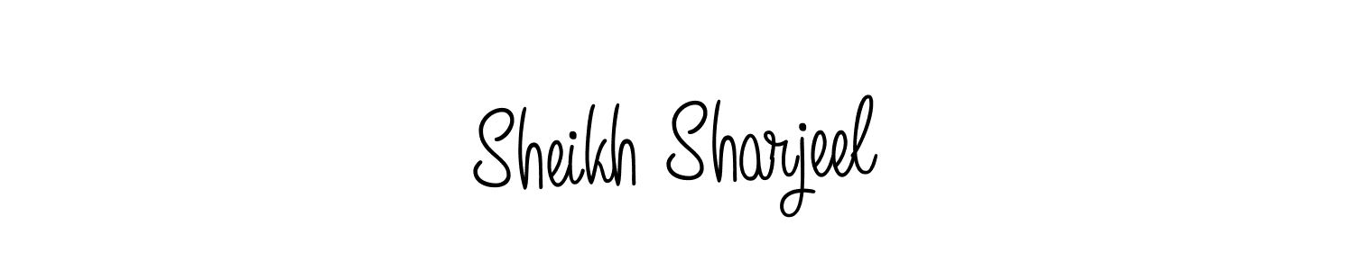 How to Draw Sheikh Sharjeel signature style? Angelique-Rose-font-FFP is a latest design signature styles for name Sheikh Sharjeel. Sheikh Sharjeel signature style 5 images and pictures png