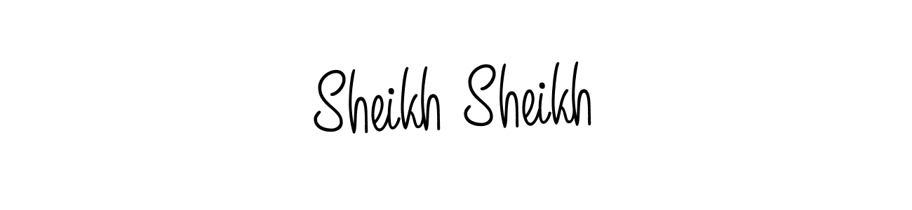 Create a beautiful signature design for name Sheikh Sheikh. With this signature (Angelique-Rose-font-FFP) fonts, you can make a handwritten signature for free. Sheikh Sheikh signature style 5 images and pictures png