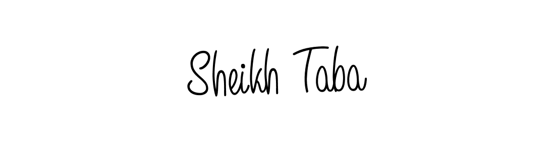 Also we have Sheikh Taba name is the best signature style. Create professional handwritten signature collection using Angelique-Rose-font-FFP autograph style. Sheikh Taba signature style 5 images and pictures png