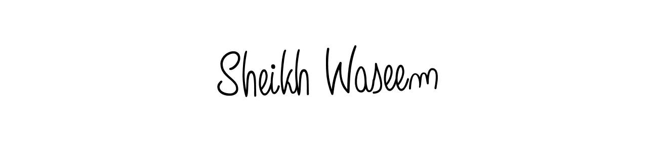 Sheikh Waseem stylish signature style. Best Handwritten Sign (Angelique-Rose-font-FFP) for my name. Handwritten Signature Collection Ideas for my name Sheikh Waseem. Sheikh Waseem signature style 5 images and pictures png