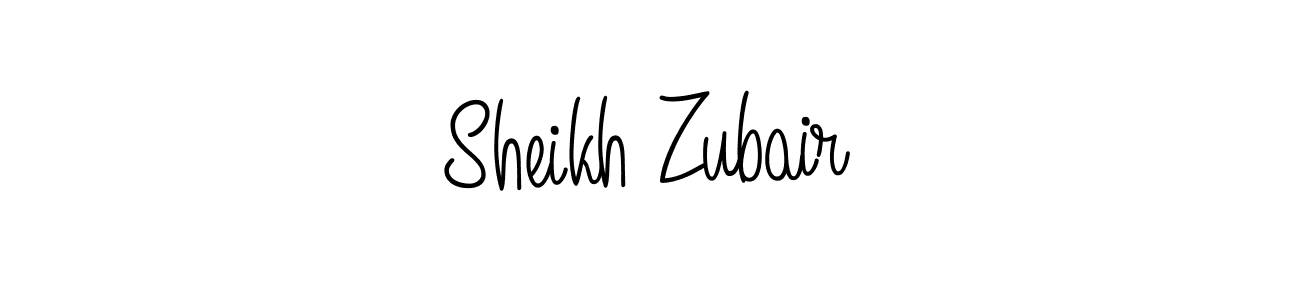 Use a signature maker to create a handwritten signature online. With this signature software, you can design (Angelique-Rose-font-FFP) your own signature for name Sheikh Zubair. Sheikh Zubair signature style 5 images and pictures png