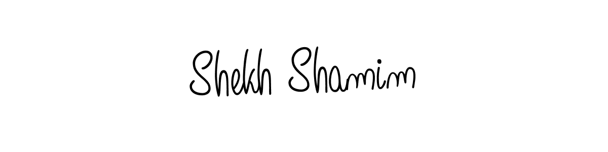 You should practise on your own different ways (Angelique-Rose-font-FFP) to write your name (Shekh Shamim) in signature. don't let someone else do it for you. Shekh Shamim signature style 5 images and pictures png