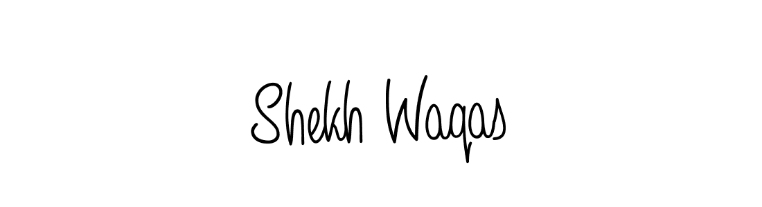 Create a beautiful signature design for name Shekh Waqas. With this signature (Angelique-Rose-font-FFP) fonts, you can make a handwritten signature for free. Shekh Waqas signature style 5 images and pictures png