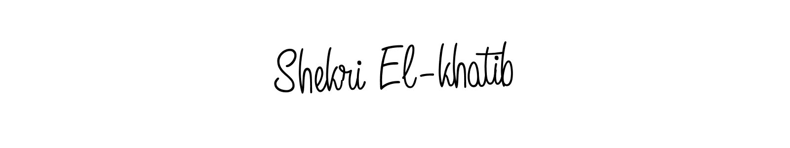 Design your own signature with our free online signature maker. With this signature software, you can create a handwritten (Angelique-Rose-font-FFP) signature for name Shekri El-khatib. Shekri El-khatib signature style 5 images and pictures png