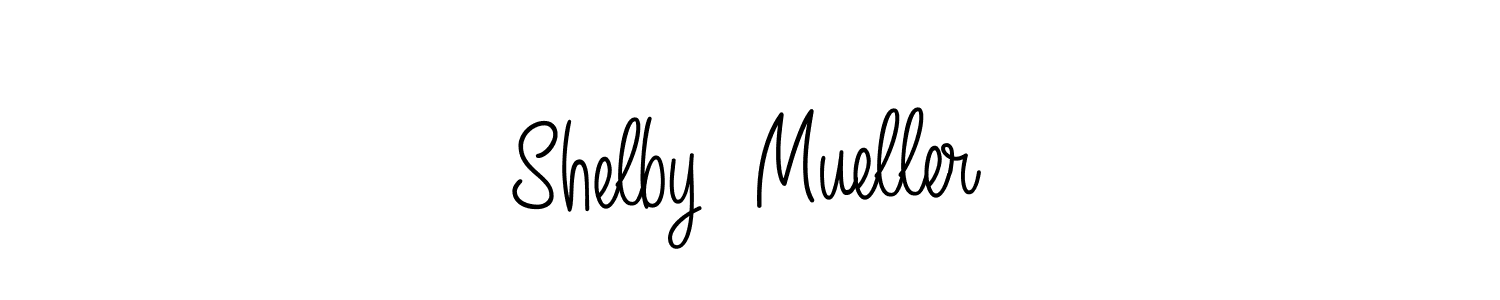 You should practise on your own different ways (Angelique-Rose-font-FFP) to write your name (Shelby  Mueller) in signature. don't let someone else do it for you. Shelby  Mueller signature style 5 images and pictures png