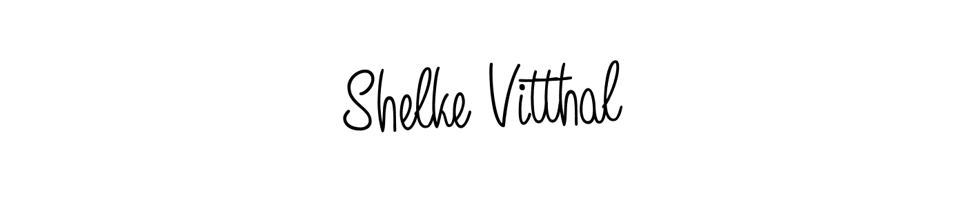 Make a beautiful signature design for name Shelke Vitthal. With this signature (Angelique-Rose-font-FFP) style, you can create a handwritten signature for free. Shelke Vitthal signature style 5 images and pictures png