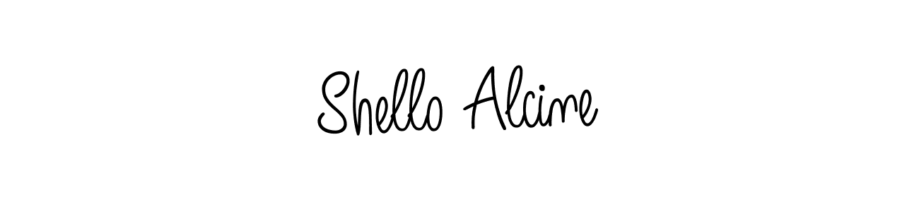 You can use this online signature creator to create a handwritten signature for the name Shello Alcine. This is the best online autograph maker. Shello Alcine signature style 5 images and pictures png