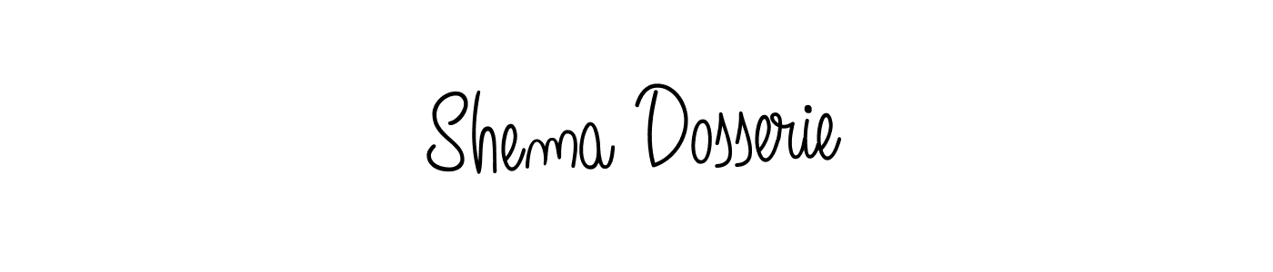 Use a signature maker to create a handwritten signature online. With this signature software, you can design (Angelique-Rose-font-FFP) your own signature for name Shema Dosserie. Shema Dosserie signature style 5 images and pictures png