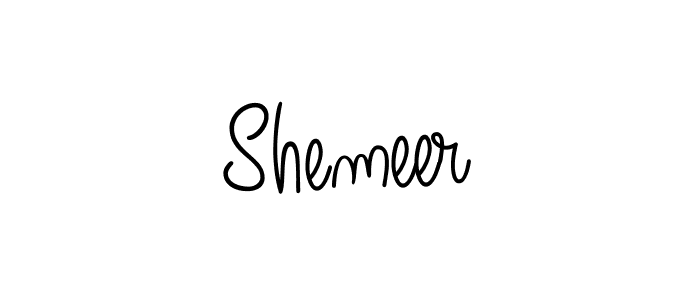You should practise on your own different ways (Angelique-Rose-font-FFP) to write your name (Shemeer) in signature. don't let someone else do it for you. Shemeer signature style 5 images and pictures png