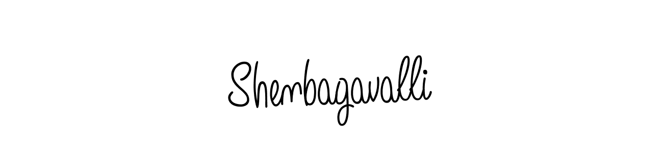 You should practise on your own different ways (Angelique-Rose-font-FFP) to write your name (Shenbagavalli) in signature. don't let someone else do it for you. Shenbagavalli signature style 5 images and pictures png