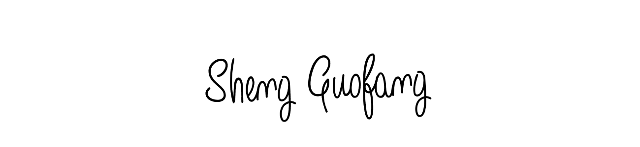 Make a beautiful signature design for name Sheng Guofang. With this signature (Angelique-Rose-font-FFP) style, you can create a handwritten signature for free. Sheng Guofang signature style 5 images and pictures png