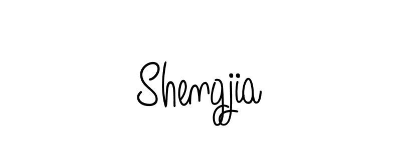 Use a signature maker to create a handwritten signature online. With this signature software, you can design (Angelique-Rose-font-FFP) your own signature for name Shengjia. Shengjia signature style 5 images and pictures png