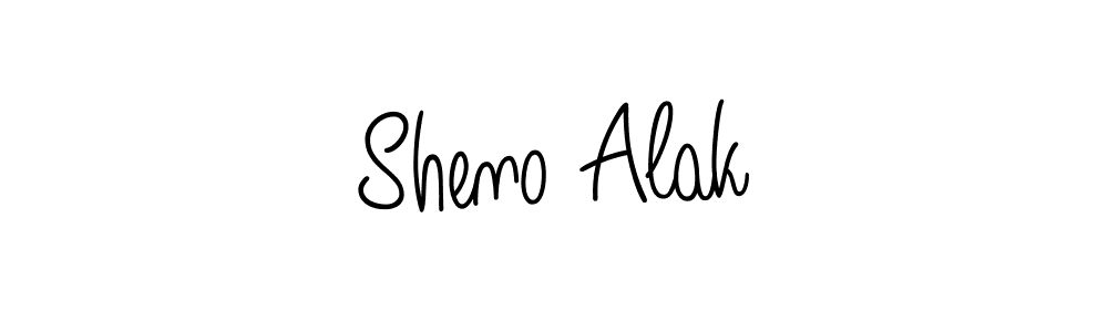 Design your own signature with our free online signature maker. With this signature software, you can create a handwritten (Angelique-Rose-font-FFP) signature for name Sheno Alak. Sheno Alak signature style 5 images and pictures png
