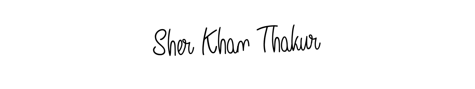 You should practise on your own different ways (Angelique-Rose-font-FFP) to write your name (Sher Khan Thakur) in signature. don't let someone else do it for you. Sher Khan Thakur signature style 5 images and pictures png