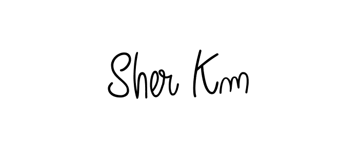 Also we have Sher Km name is the best signature style. Create professional handwritten signature collection using Angelique-Rose-font-FFP autograph style. Sher Km signature style 5 images and pictures png