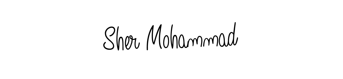 You should practise on your own different ways (Angelique-Rose-font-FFP) to write your name (Sher Mohammad) in signature. don't let someone else do it for you. Sher Mohammad signature style 5 images and pictures png