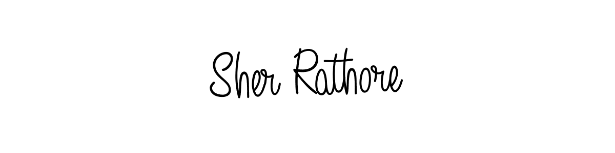 The best way (Angelique-Rose-font-FFP) to make a short signature is to pick only two or three words in your name. The name Sher Rathore include a total of six letters. For converting this name. Sher Rathore signature style 5 images and pictures png