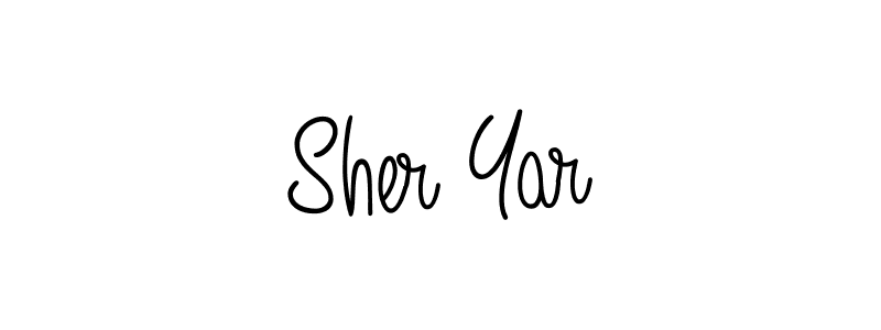 Also we have Sher Yar name is the best signature style. Create professional handwritten signature collection using Angelique-Rose-font-FFP autograph style. Sher Yar signature style 5 images and pictures png