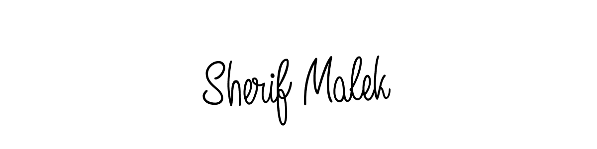 How to make Sherif Malek name signature. Use Angelique-Rose-font-FFP style for creating short signs online. This is the latest handwritten sign. Sherif Malek signature style 5 images and pictures png