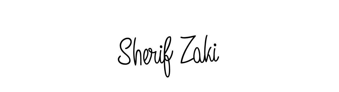 The best way (Angelique-Rose-font-FFP) to make a short signature is to pick only two or three words in your name. The name Sherif Zaki include a total of six letters. For converting this name. Sherif Zaki signature style 5 images and pictures png