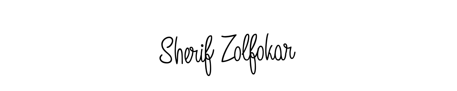 Use a signature maker to create a handwritten signature online. With this signature software, you can design (Angelique-Rose-font-FFP) your own signature for name Sherif Zolfokar. Sherif Zolfokar signature style 5 images and pictures png