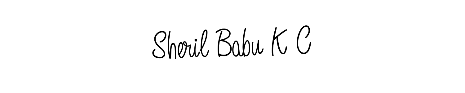 How to make Sheril Babu K C name signature. Use Angelique-Rose-font-FFP style for creating short signs online. This is the latest handwritten sign. Sheril Babu K C signature style 5 images and pictures png