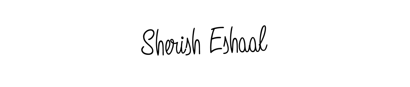 How to make Sherish Eshaal name signature. Use Angelique-Rose-font-FFP style for creating short signs online. This is the latest handwritten sign. Sherish Eshaal signature style 5 images and pictures png