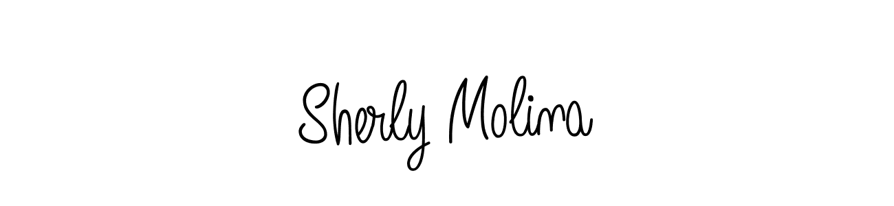 The best way (Angelique-Rose-font-FFP) to make a short signature is to pick only two or three words in your name. The name Sherly Molina include a total of six letters. For converting this name. Sherly Molina signature style 5 images and pictures png
