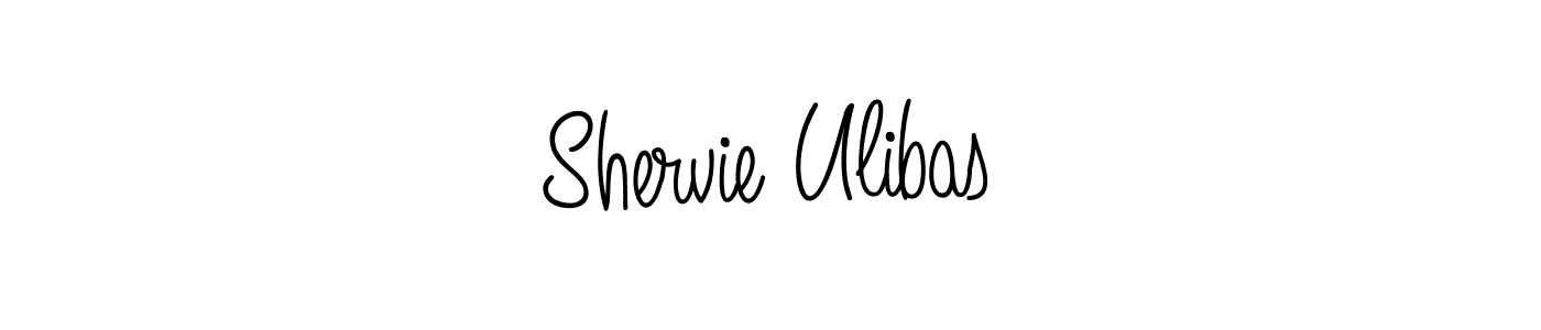 Make a beautiful signature design for name Shervie Ulibas. With this signature (Angelique-Rose-font-FFP) style, you can create a handwritten signature for free. Shervie Ulibas signature style 5 images and pictures png