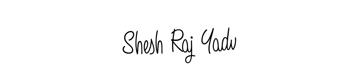 Use a signature maker to create a handwritten signature online. With this signature software, you can design (Angelique-Rose-font-FFP) your own signature for name Shesh Raj Yadv. Shesh Raj Yadv signature style 5 images and pictures png