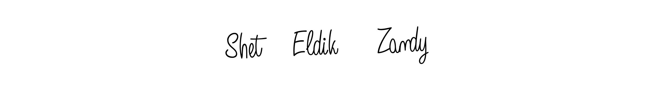 How to make Shet    Eldik     Zandy name signature. Use Angelique-Rose-font-FFP style for creating short signs online. This is the latest handwritten sign. Shet    Eldik     Zandy signature style 5 images and pictures png