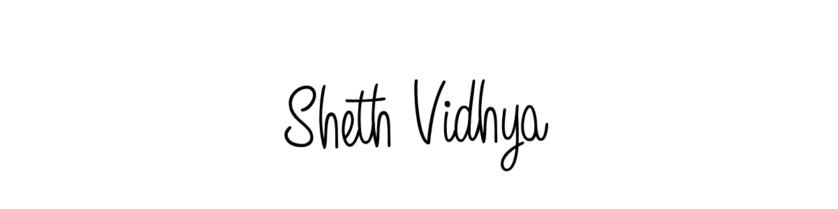 Design your own signature with our free online signature maker. With this signature software, you can create a handwritten (Angelique-Rose-font-FFP) signature for name Sheth Vidhya. Sheth Vidhya signature style 5 images and pictures png