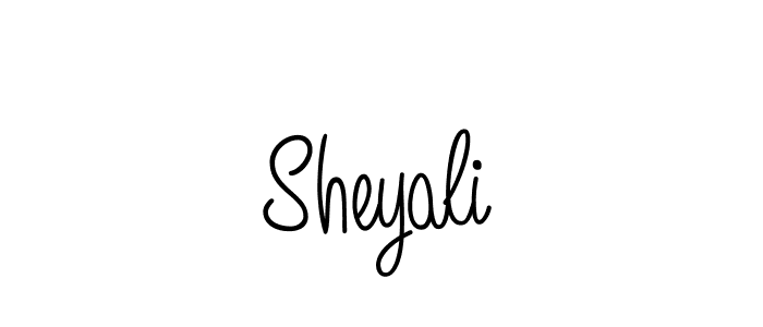 You should practise on your own different ways (Angelique-Rose-font-FFP) to write your name (Sheyali) in signature. don't let someone else do it for you. Sheyali signature style 5 images and pictures png