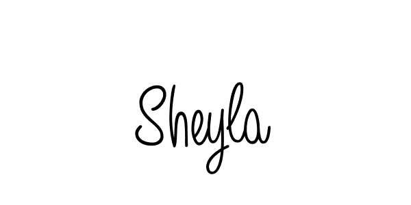 Make a beautiful signature design for name Sheyla. With this signature (Angelique-Rose-font-FFP) style, you can create a handwritten signature for free. Sheyla signature style 5 images and pictures png