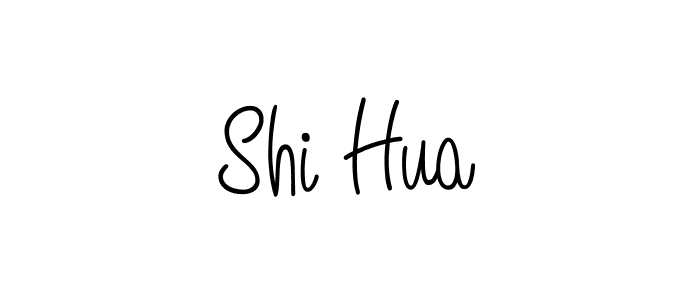 You should practise on your own different ways (Angelique-Rose-font-FFP) to write your name (Shi Hua) in signature. don't let someone else do it for you. Shi Hua signature style 5 images and pictures png