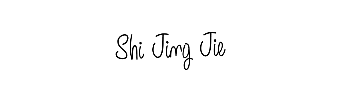 The best way (Angelique-Rose-font-FFP) to make a short signature is to pick only two or three words in your name. The name Shi Jing Jie include a total of six letters. For converting this name. Shi Jing Jie signature style 5 images and pictures png