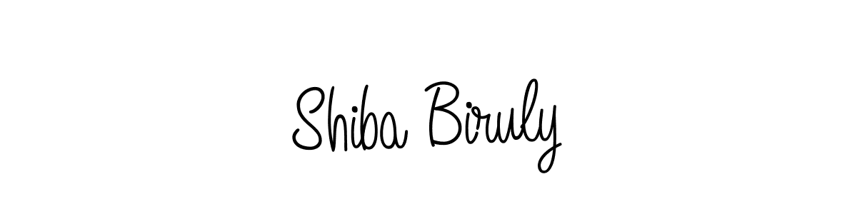 You should practise on your own different ways (Angelique-Rose-font-FFP) to write your name (Shiba Biruly) in signature. don't let someone else do it for you. Shiba Biruly signature style 5 images and pictures png